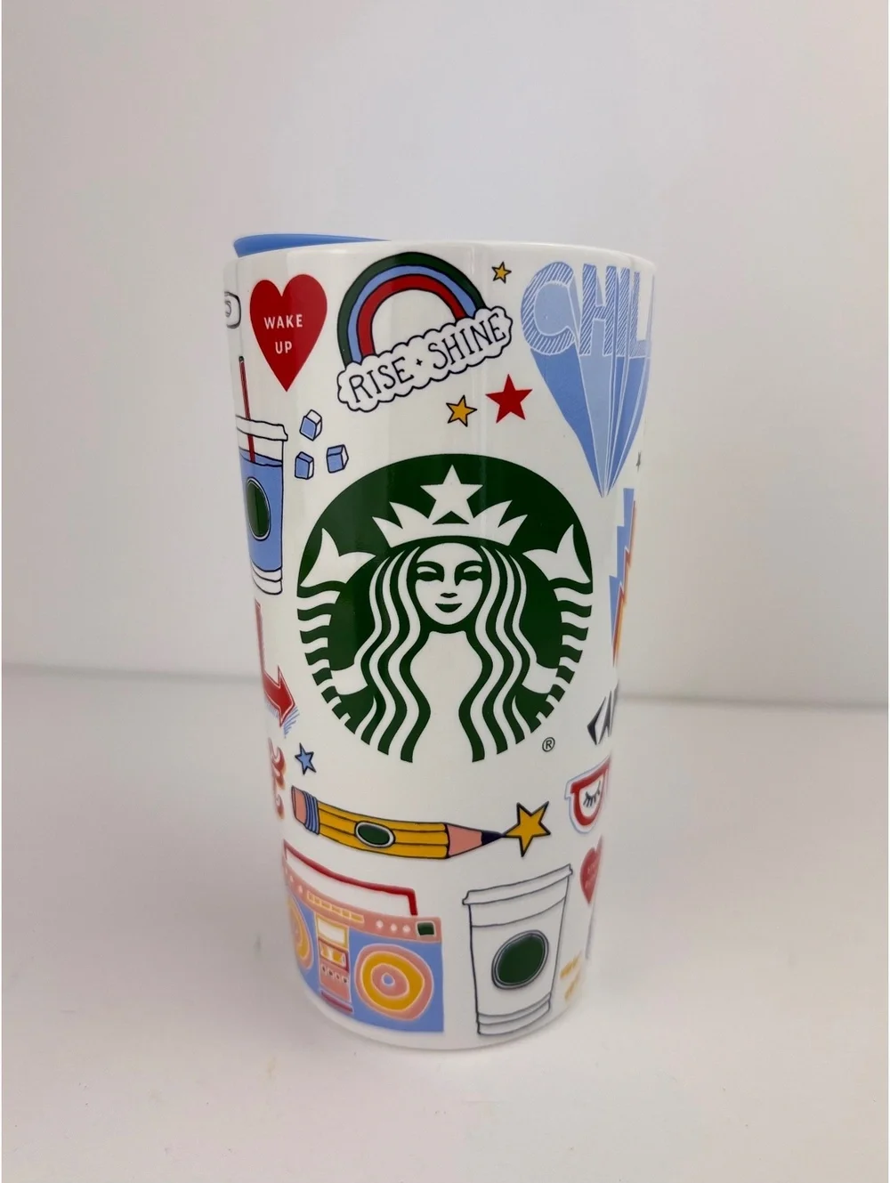 Starbucks RARE Limited Edition Back to School 12oz Ceramic Travel Tumbler Cup